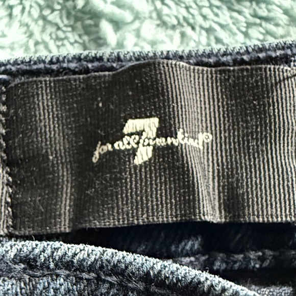 7 For All Mankind Dark Blue Straight Leg Jeans - Picture 4 of 9
